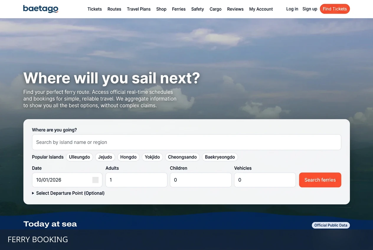 Ferry Ticketing Platform (Baetago)