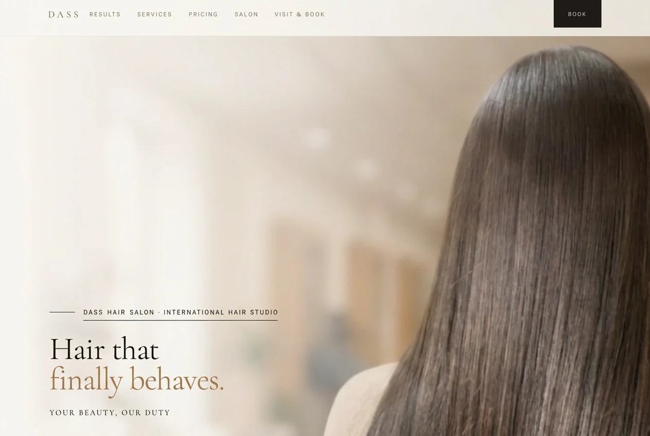Dass Hair Brand Website
