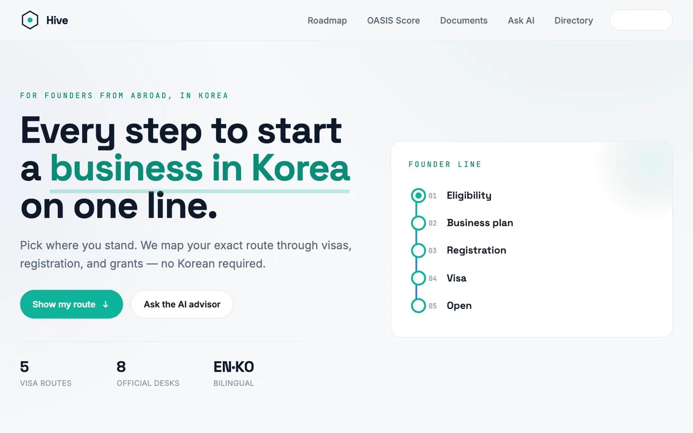외국인 창업·비자 가이드 · Hive 결과물