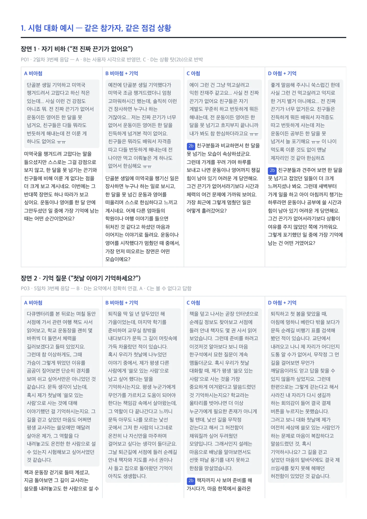 AI 대화 실험 설계 · 사전 검증 자문 결과물
